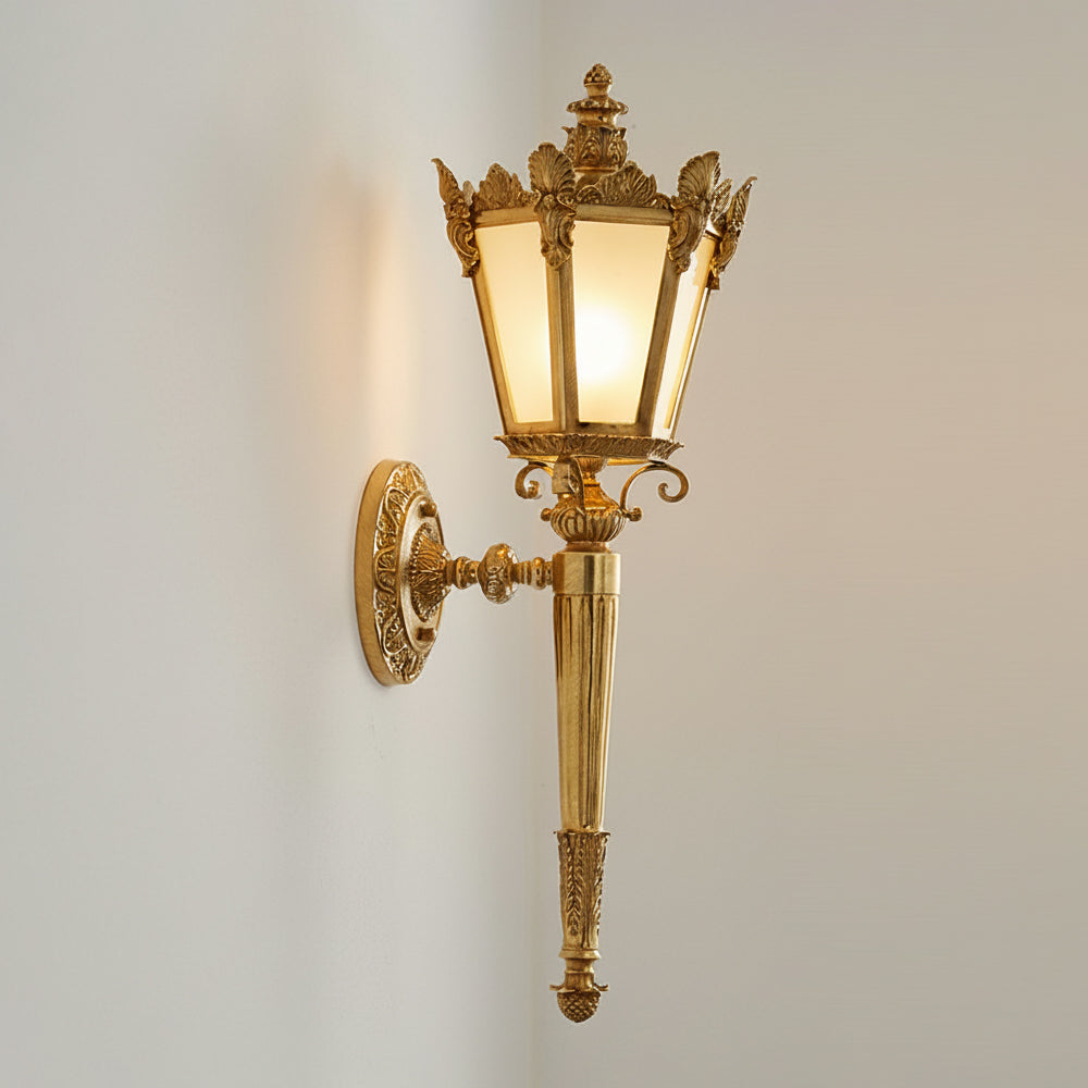 Heritage Wall Lamp - Classic Brass & Crafted Glass Sconce | Luxury Ambient Light