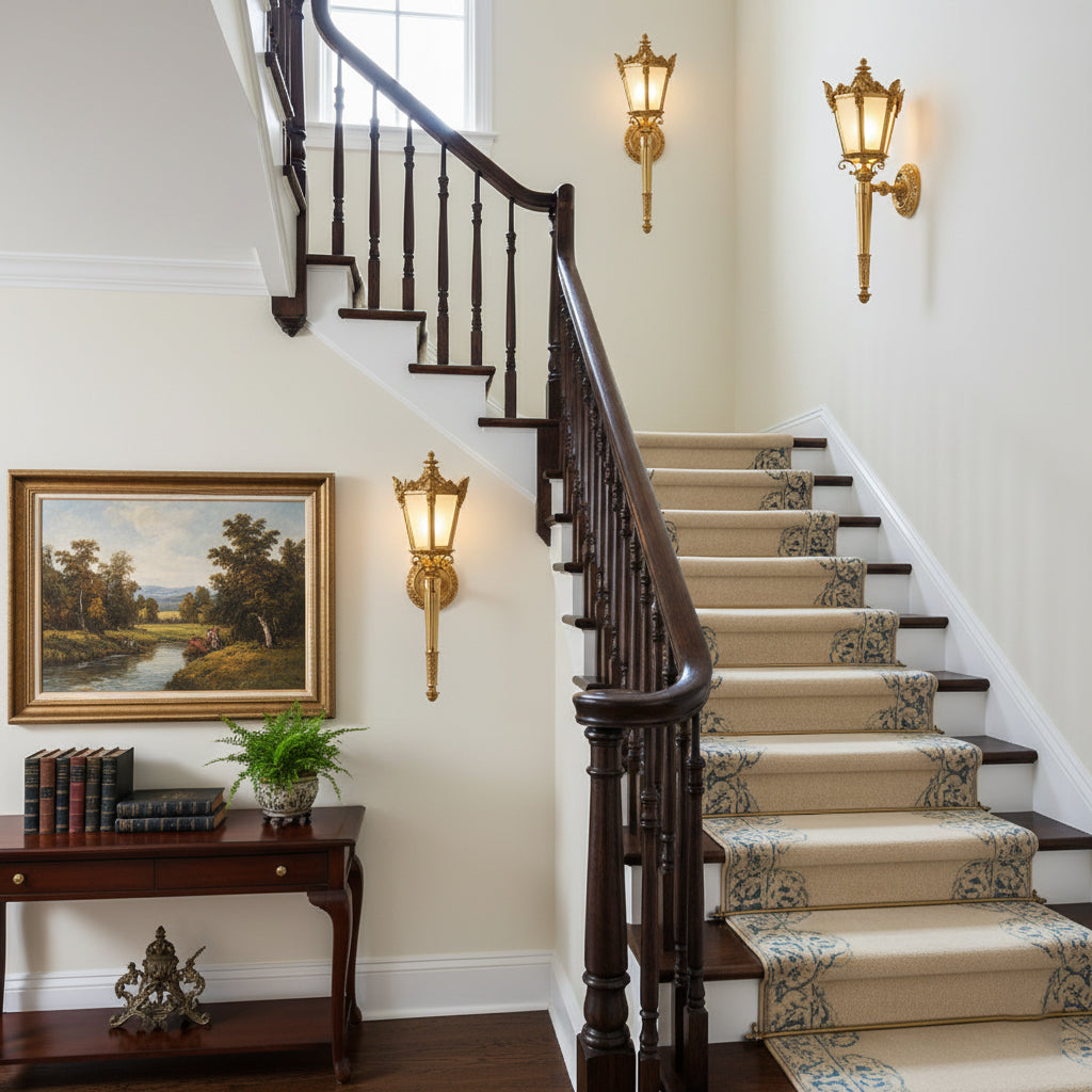 Heritage Wall Lamp - Classic Brass & Crafted Glass Sconce | Luxury Ambient Light