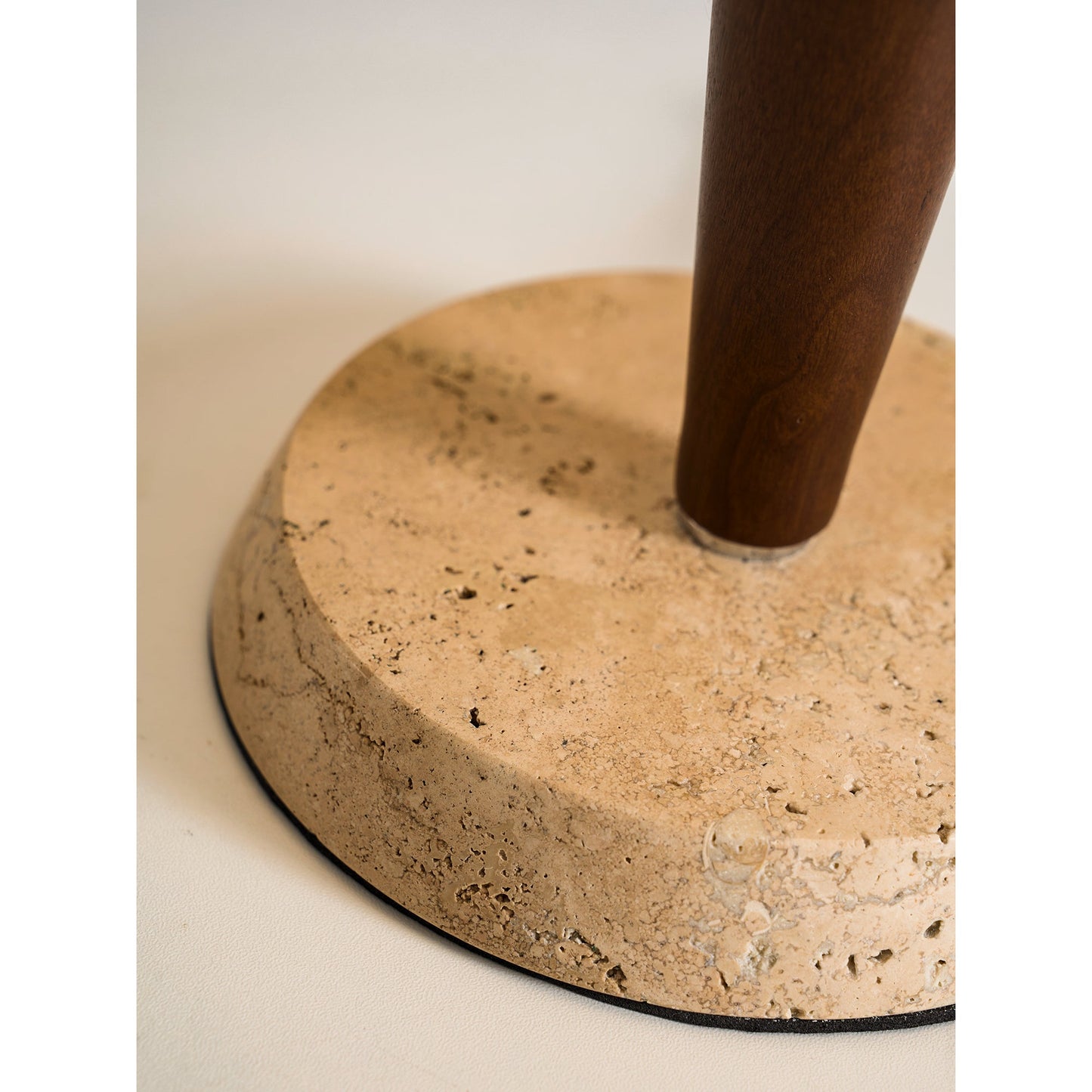 Herman Table Lamp - Modern Walnut Wood & Marble Desk Light with Glass Shade