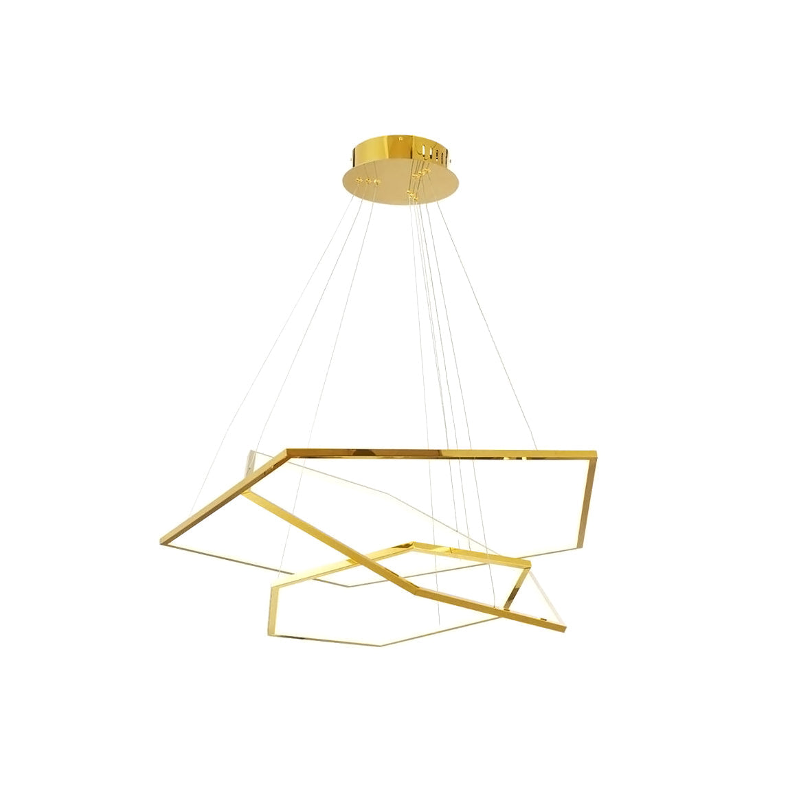 Hexagon Chandelier - Modern Geodesic LED Pendant | Minimalist Geometric Light