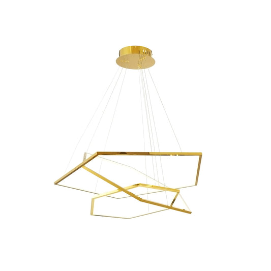 Hexagon Chandelier - Modern Geodesic LED Pendant | Minimalist Geometric Light