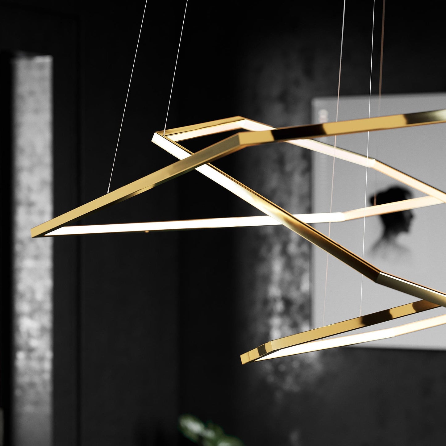 Hexagon Chandelier - Modern Geodesic LED Pendant | Minimalist Geometric Light
