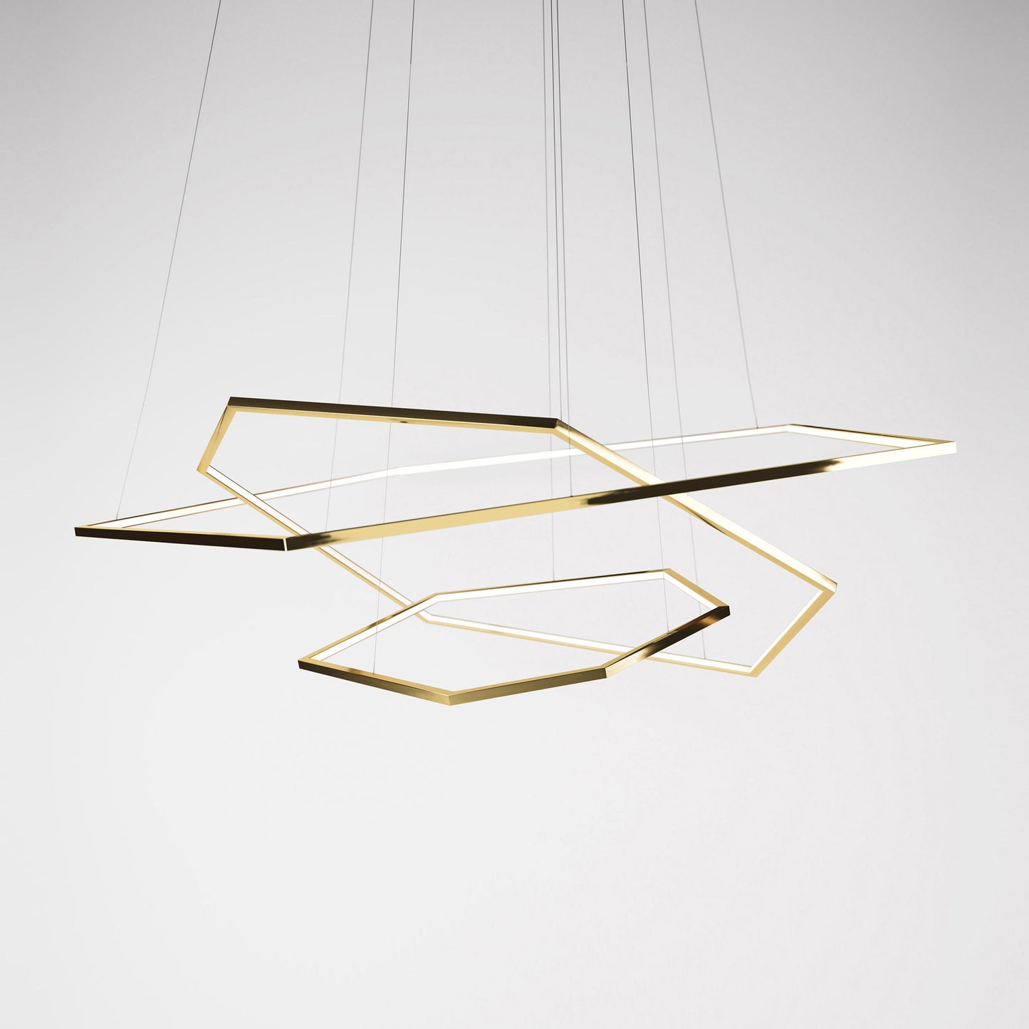 Hexagon Chandelier - Modern Geodesic LED Pendant | Minimalist Geometric Light