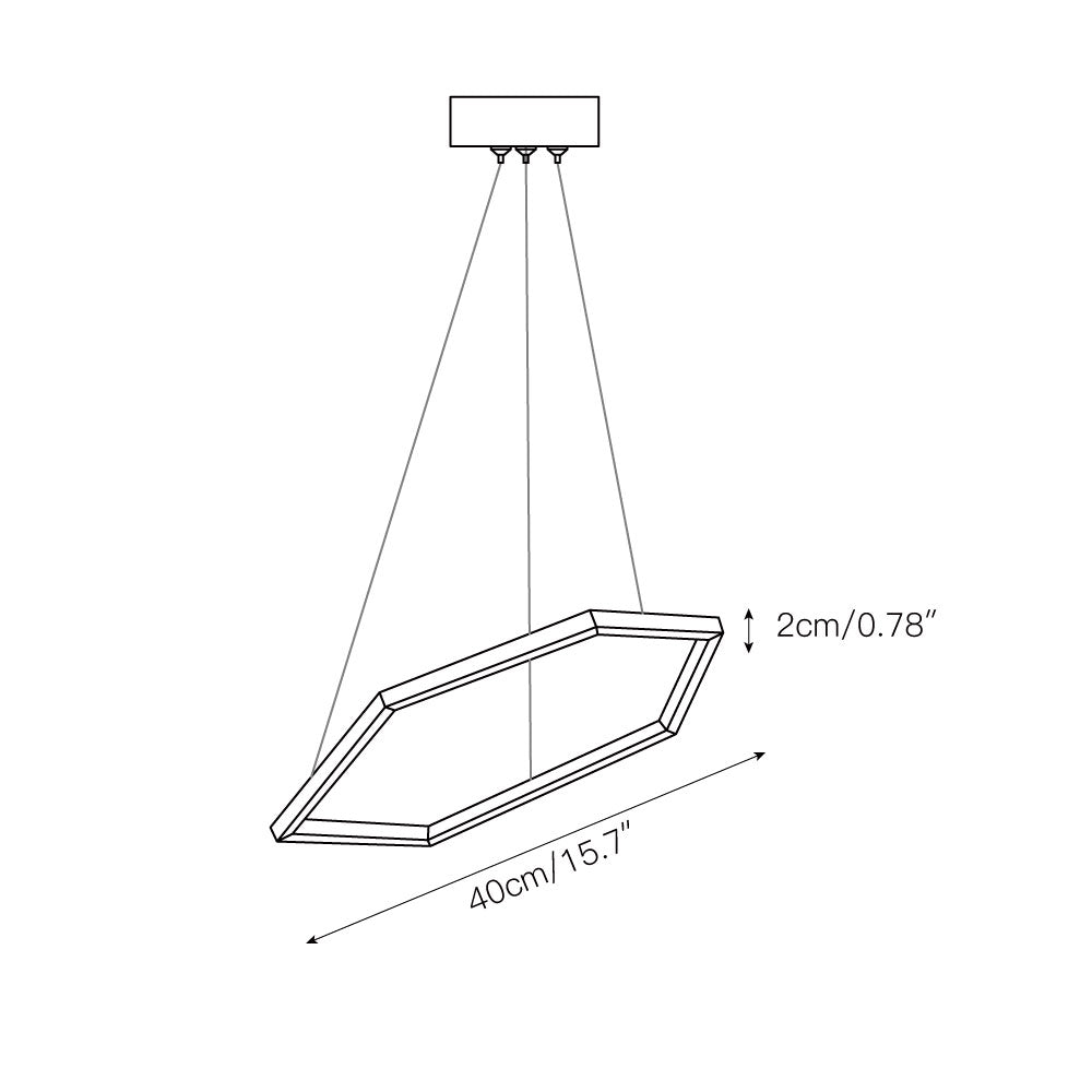 Hexagon Chandelier - Modern Geodesic LED Pendant | Minimalist Geometric Light