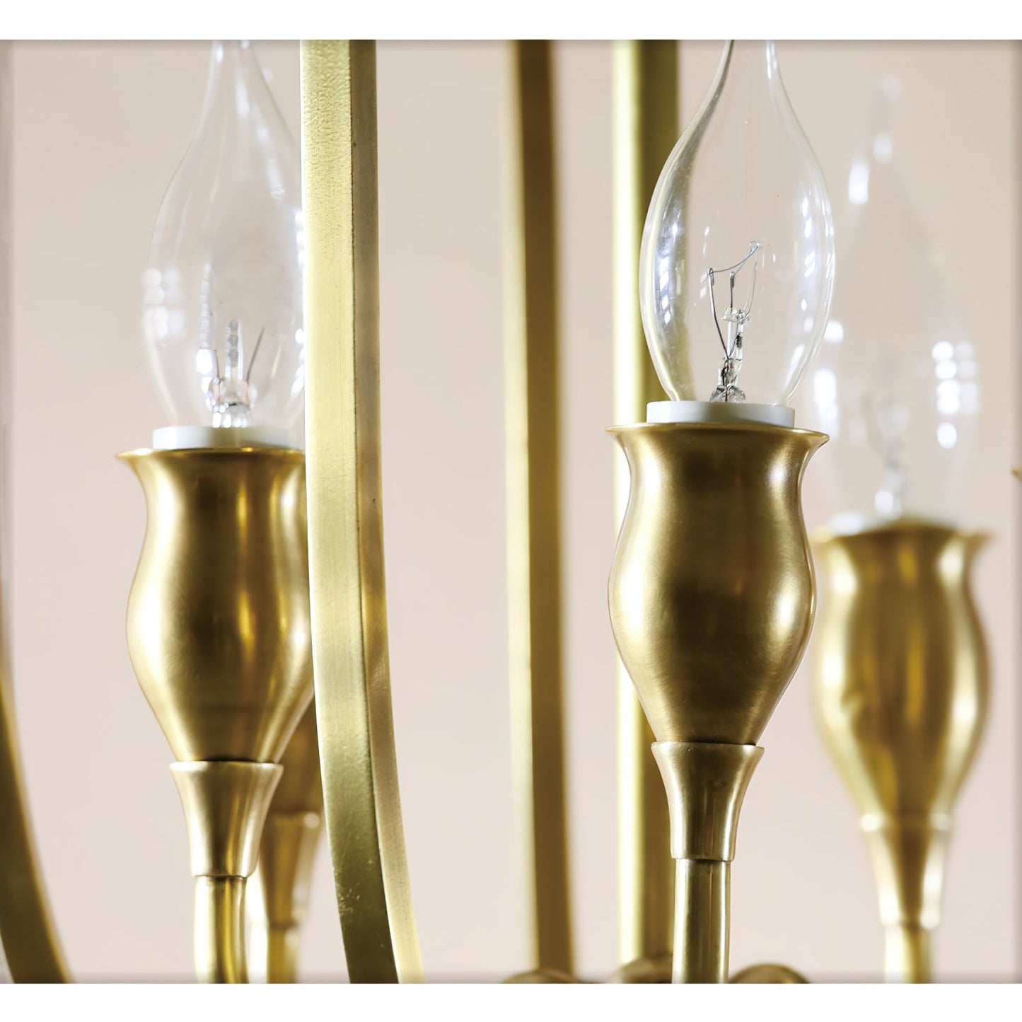 Hillcrest Pendant Light - Antique Brass 5-Light Cage Chandelier with Jade Accents