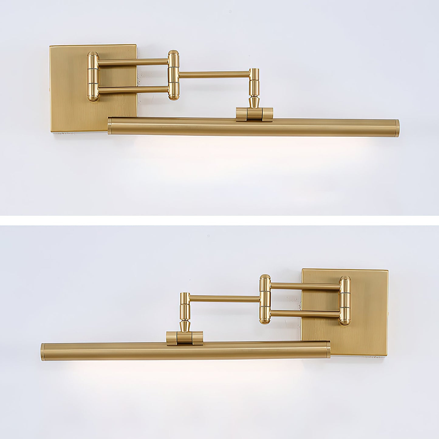 Hinkley Stokes Brass Wall Lamp - Adjustable Integrated LED Bathroom Vanity Light