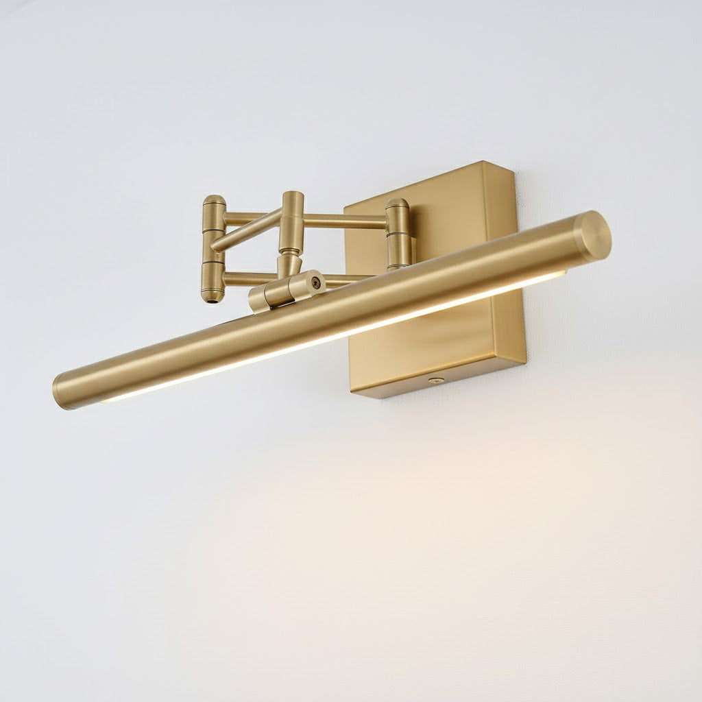 Hinkley Stokes Brass Wall Lamp - Adjustable Integrated LED Bathroom Vanity Light