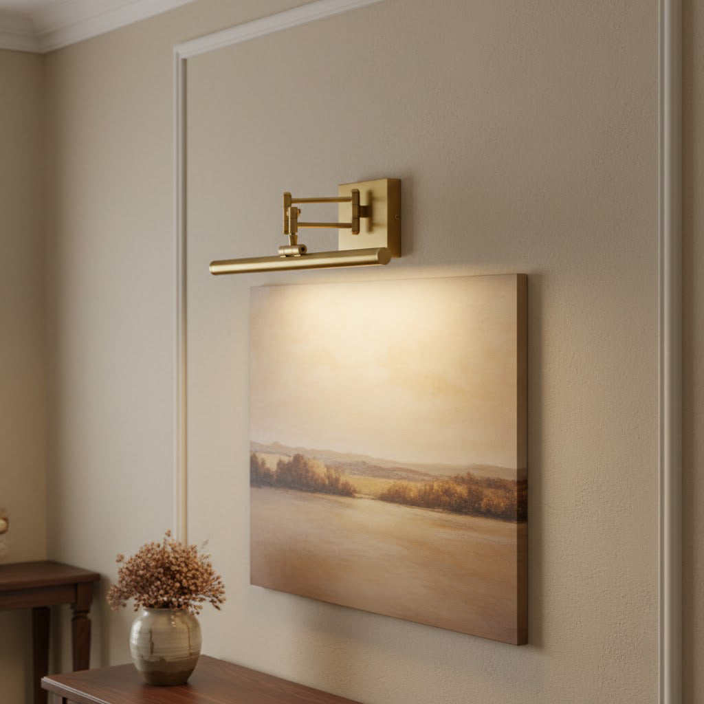 Hinkley Stokes Brass Wall Lamp - Adjustable Integrated LED Bathroom Vanity Light
