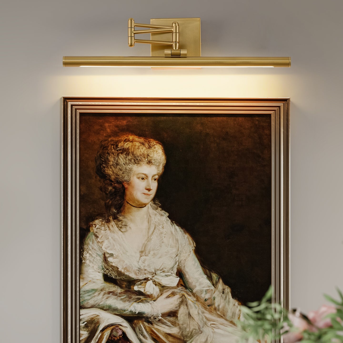 Hinkley Stokes Brass Wall Lamp - Adjustable Integrated LED Bathroom Vanity Light