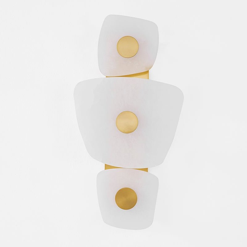 Holmdel Alabaster Wall Lamp - Natural Spanish Alabaster & Architectural Brass LED Sconce
