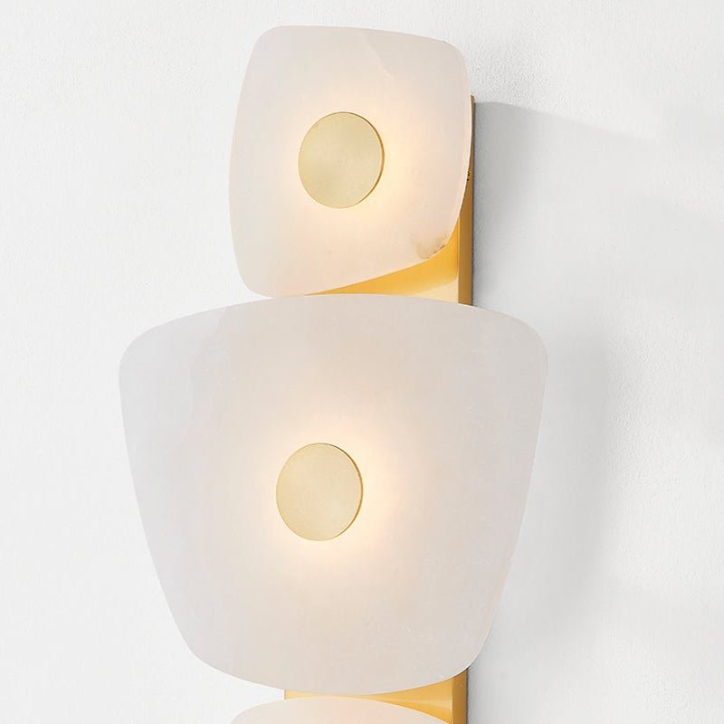 Holmdel Alabaster Wall Lamp - Natural Spanish Alabaster & Architectural Brass LED Sconce
