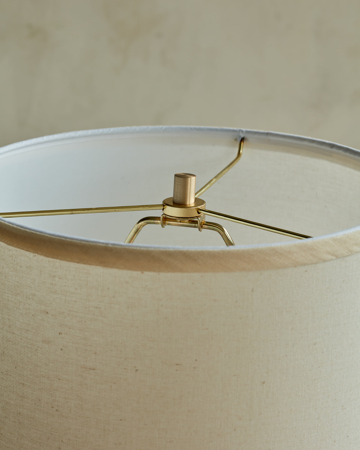 Hugo Barbell Table Lamp - Handcrafted Solid Oak Globe & Woven Fabric Shade Accent Light