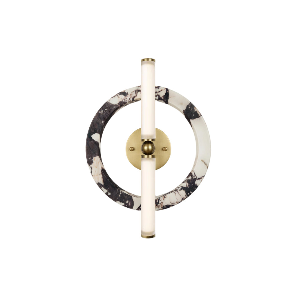 Ice Wall Lamp - Handcrafted Natural Marble & PMMA Diffuser Sculptural LED Wall Sconce