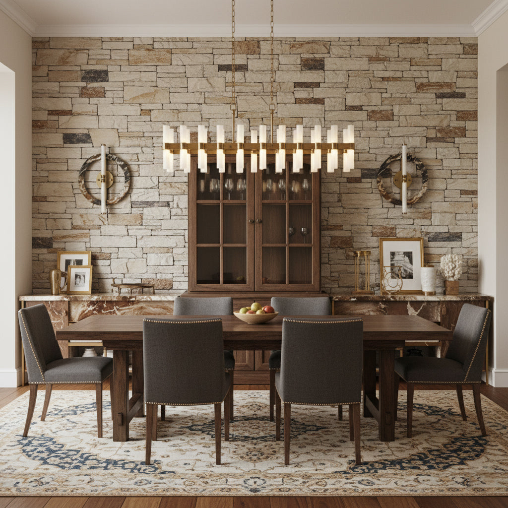 Ice Wall Lamp - Handcrafted Natural Marble & PMMA Diffuser Sculptural LED Wall Sconce