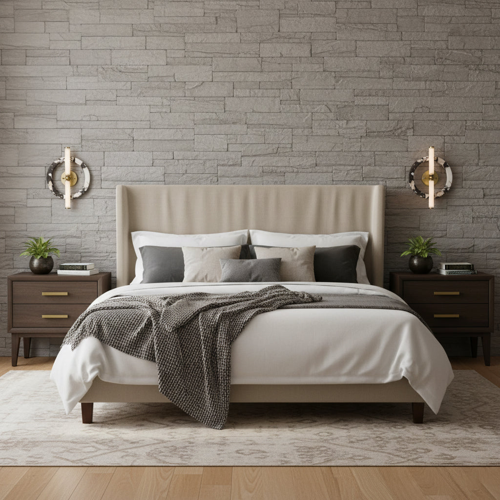Ice Wall Lamp - Handcrafted Natural Marble & PMMA Diffuser Sculptural LED Wall Sconce