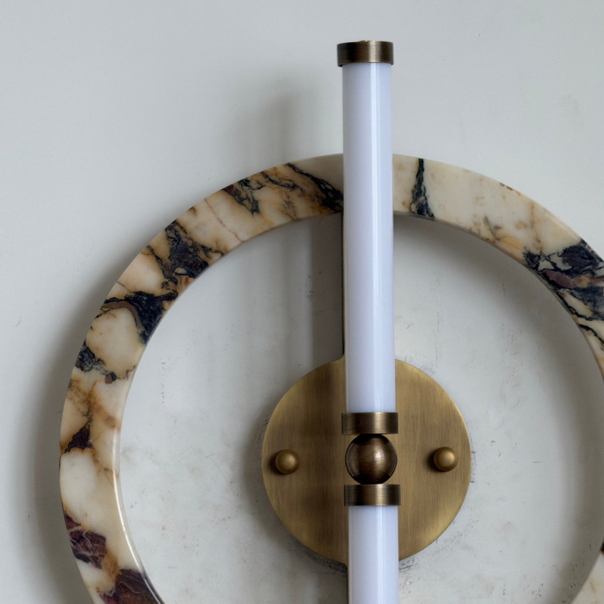 Ice Wall Lamp - Handcrafted Natural Marble & PMMA Diffuser Sculptural LED Wall Sconce