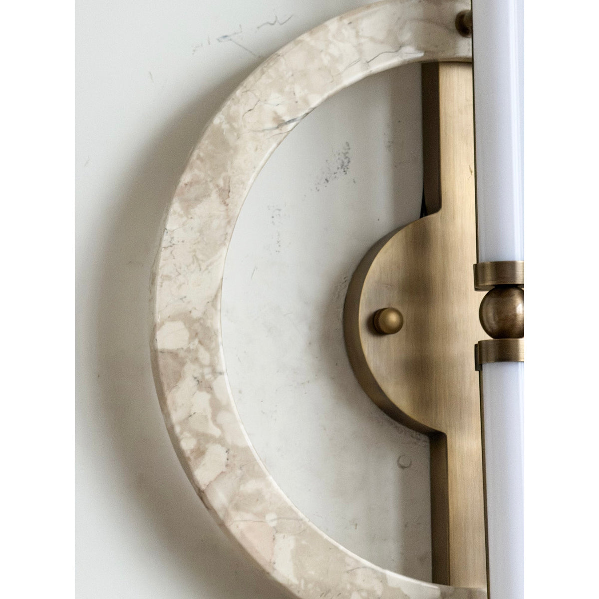 Ice Wall Lamp - Handcrafted Natural Marble & PMMA Diffuser Sculptural LED Wall Sconce