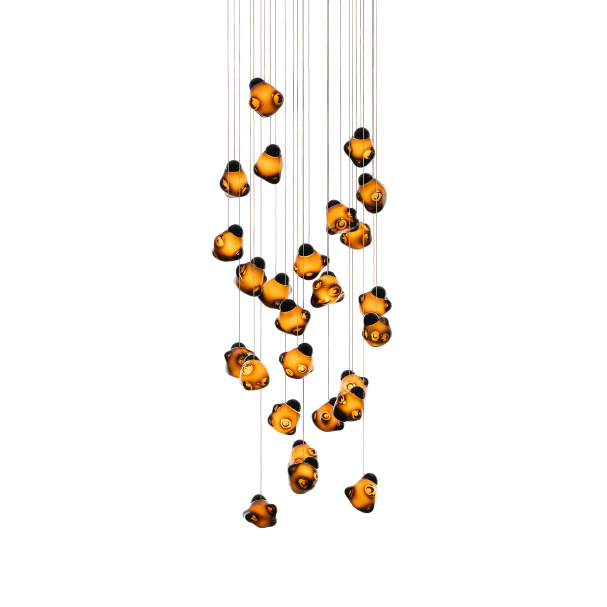 Ice Pier Pendant Lamp - Hand-Blown Sculptural Glass Multi-Pendant Cascade