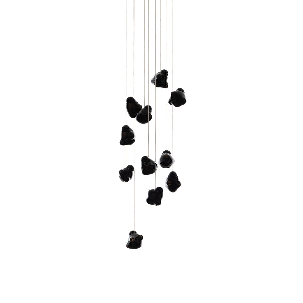 Ice Pier Pendant Lamp - Hand-Blown Sculptural Glass Multi-Pendant Cascade