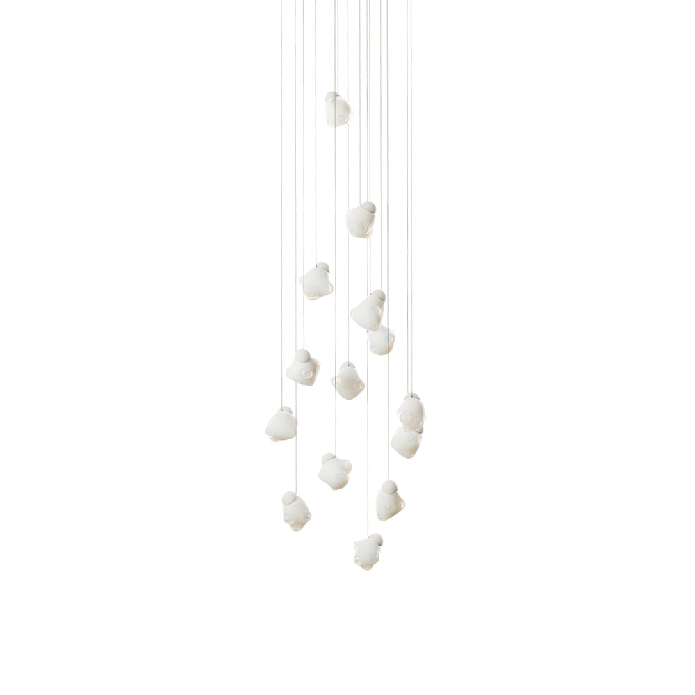 Ice Pier Pendant Lamp - Hand-Blown Sculptural Glass Multi-Pendant Cascade