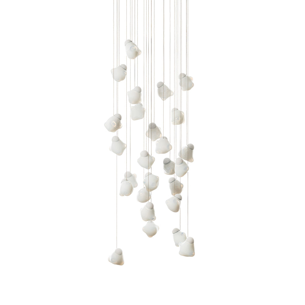 Ice Pier Pendant Lamp - Hand-Blown Sculptural Glass Multi-Pendant Cascade