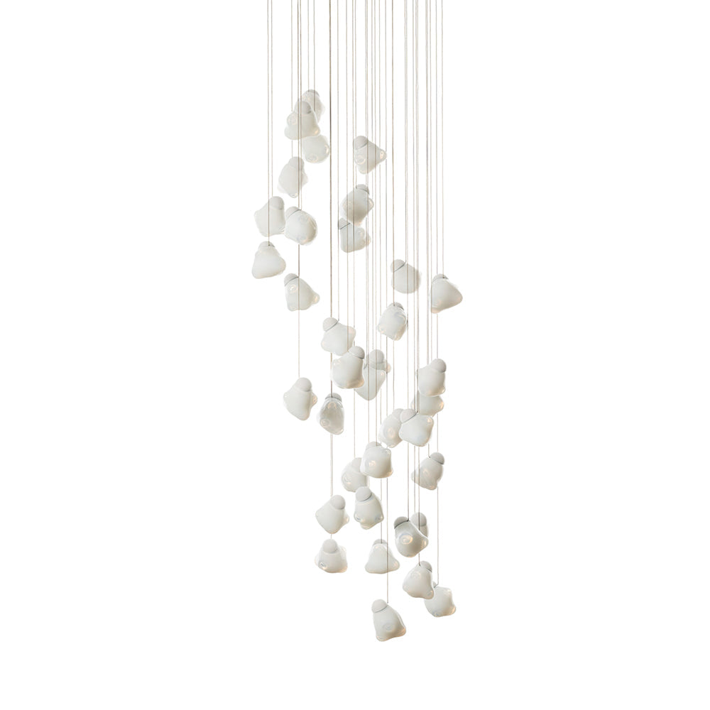 Ice Pier Pendant Lamp - Hand-Blown Sculptural Glass Multi-Pendant Cascade
