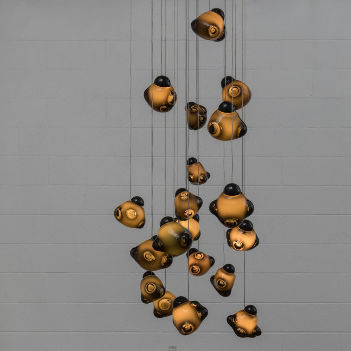 Ice Pier Pendant Lamp - Hand-Blown Sculptural Glass Multi-Pendant Cascade