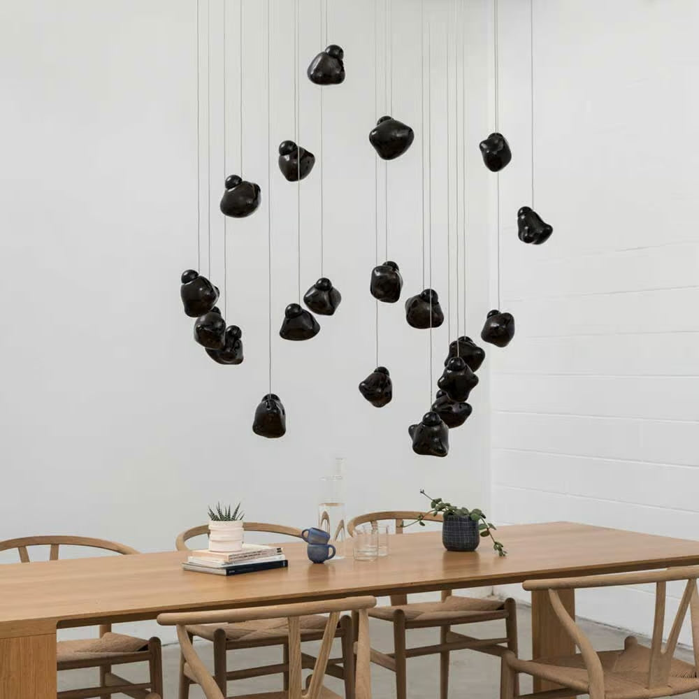 Ice Pier Pendant Lamp - Hand-Blown Sculptural Glass Multi-Pendant Cascade