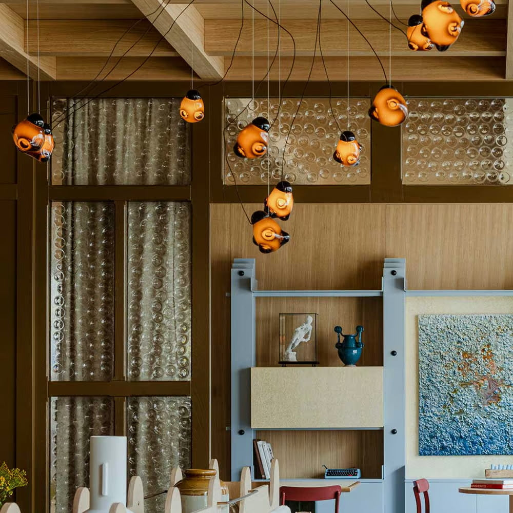 Ice Pier Pendant Lamp - Hand-Blown Sculptural Glass Multi-Pendant Cascade