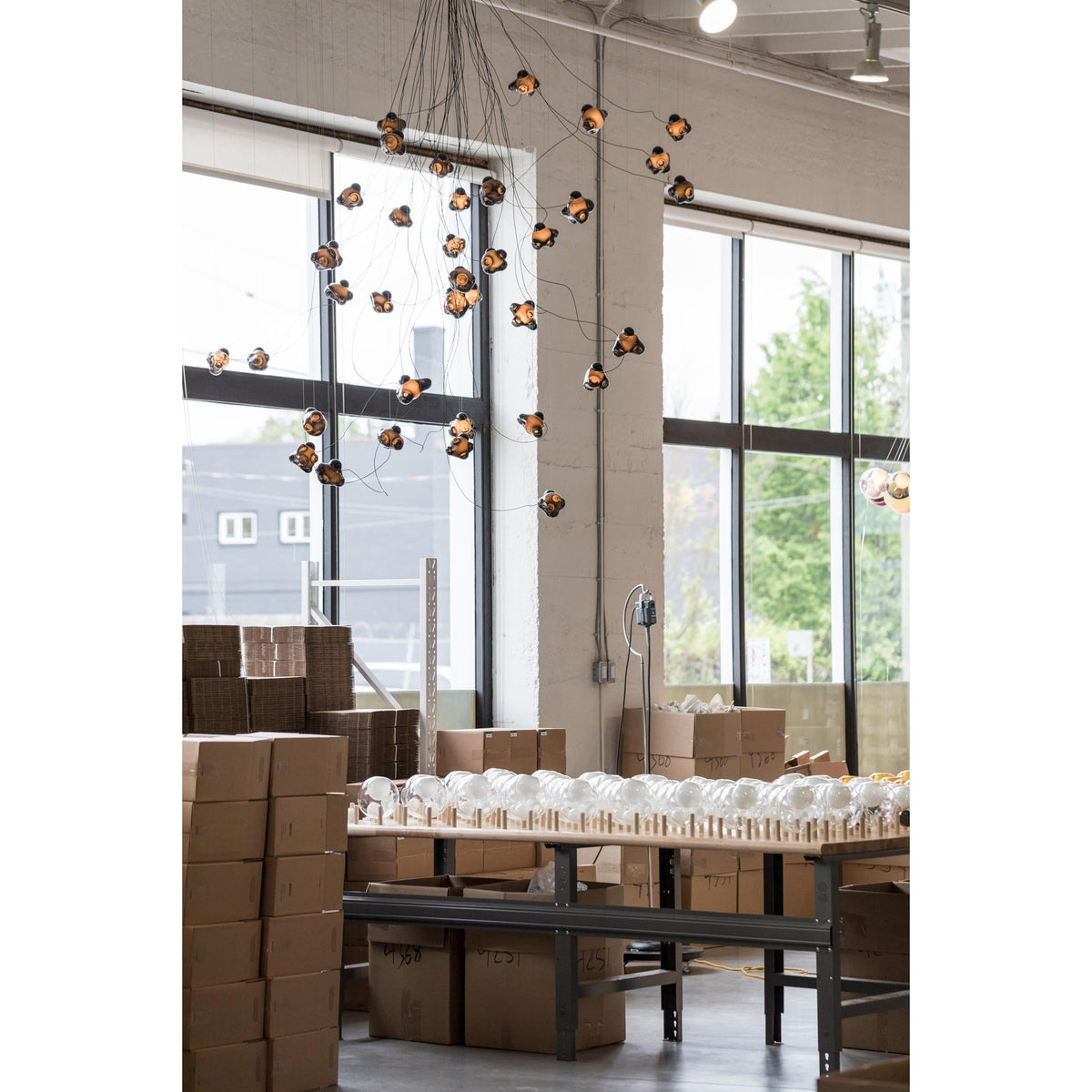 Ice Pier Pendant Lamp - Hand-Blown Sculptural Glass Multi-Pendant Cascade