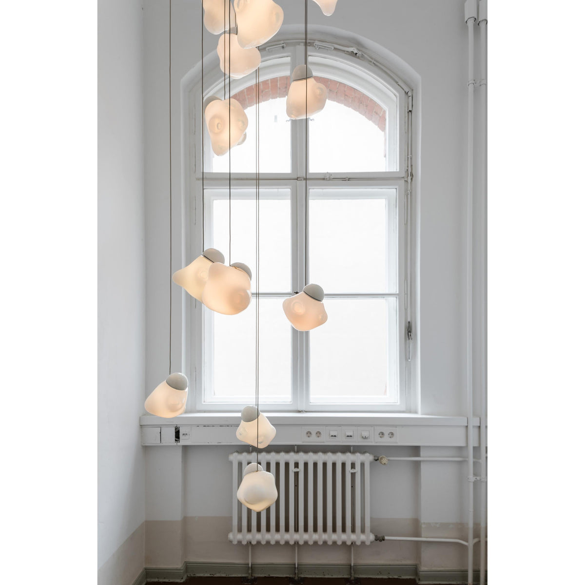 Ice Pier Pendant Lamp - Hand-Blown Sculptural Glass Multi-Pendant Cascade