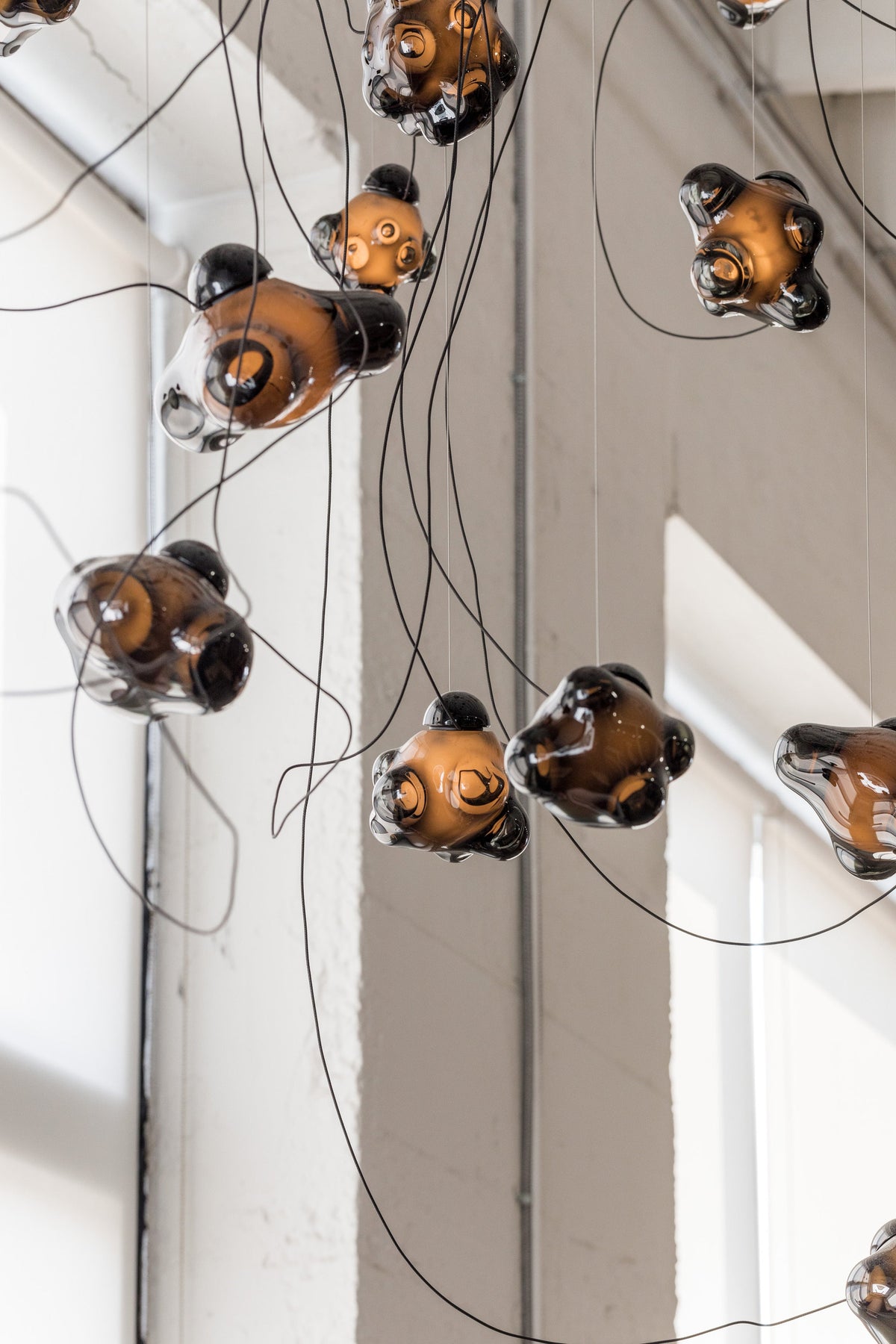Ice Pier Pendant Lamp - Hand-Blown Sculptural Glass Multi-Pendant Cascade