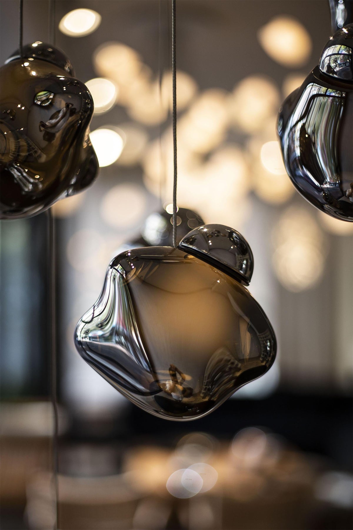 Ice Pier Pendant Lamp - Hand-Blown Sculptural Glass Multi-Pendant Cascade