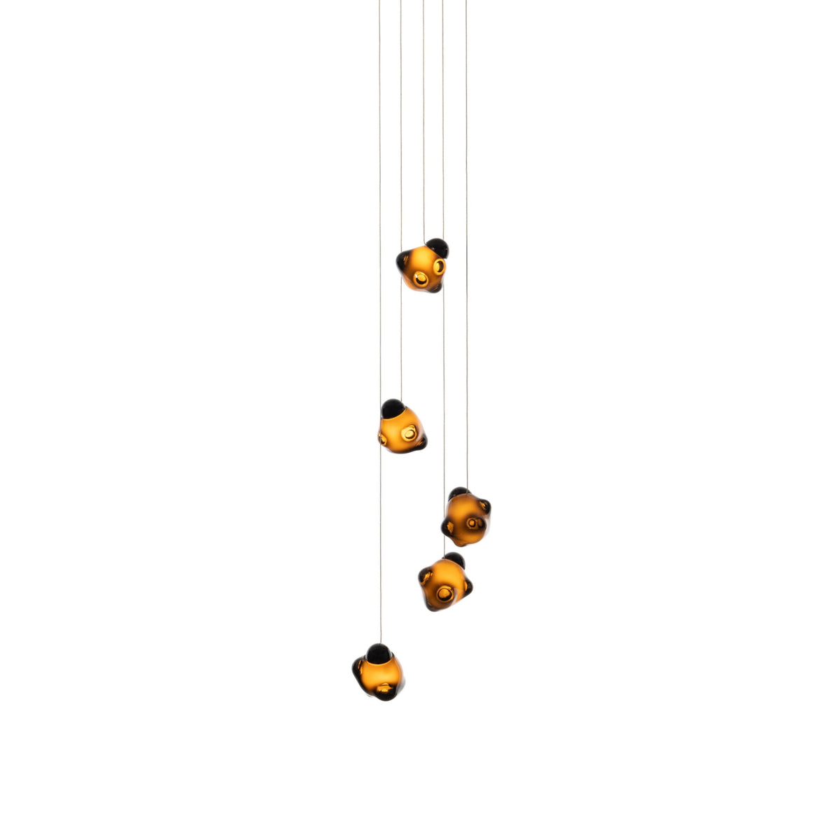 Ice Pier Pendant Lamp - Hand-Blown Sculptural Glass Multi-Pendant Cascade