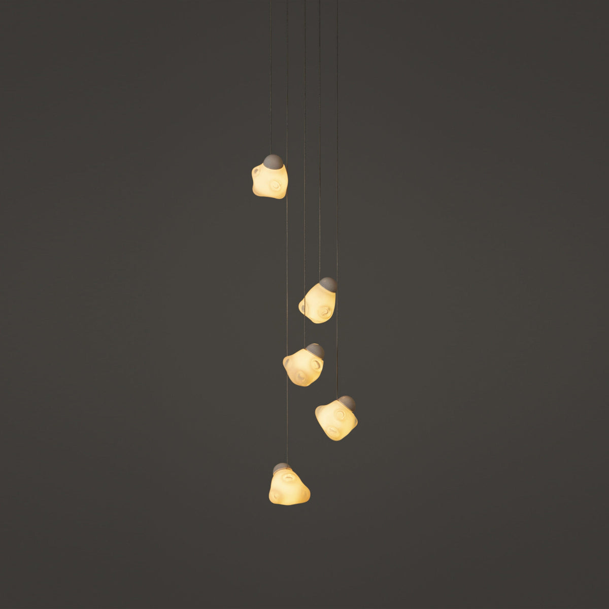 Ice Pier Pendant Lamp - Hand-Blown Sculptural Glass Multi-Pendant Cascade