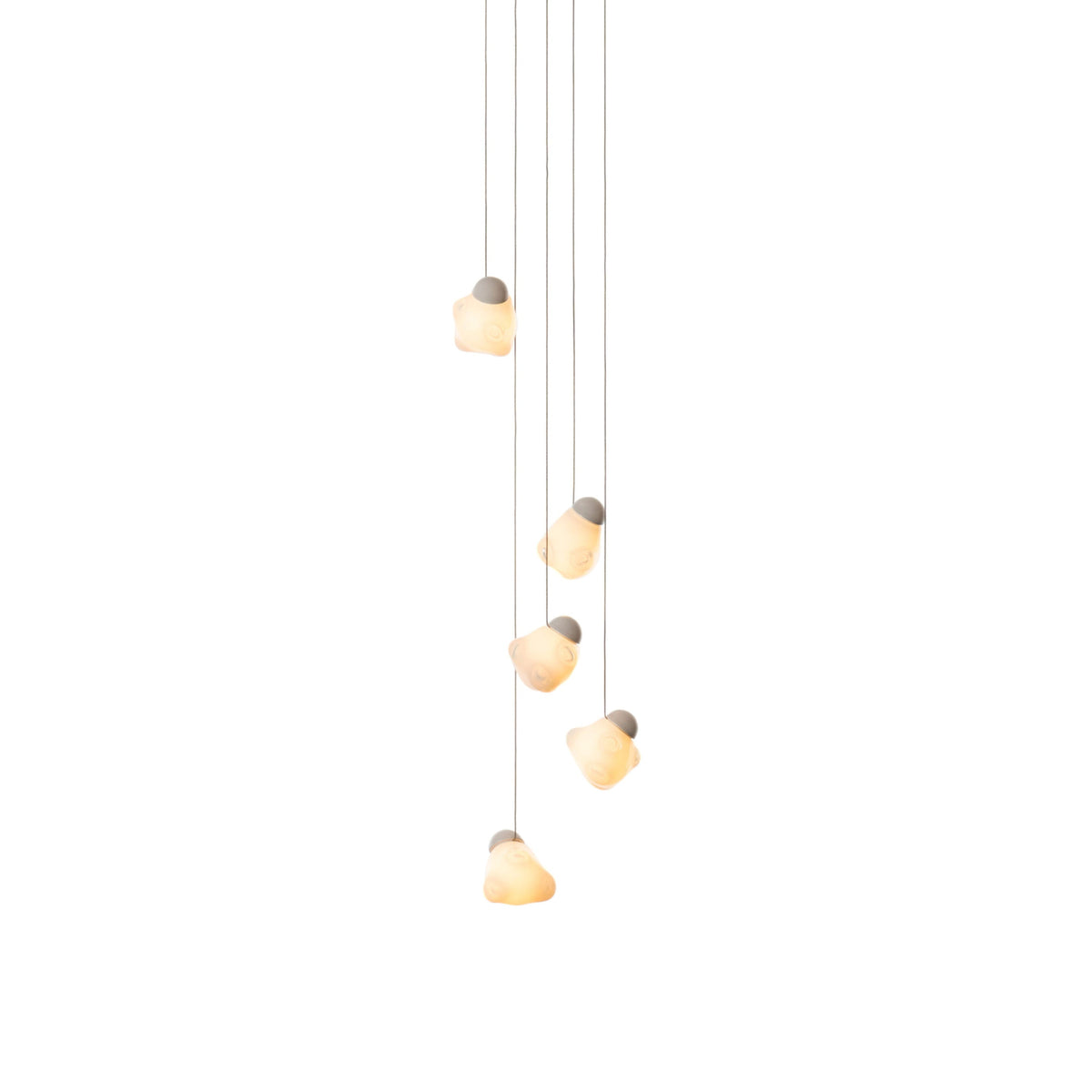 Ice Pier Pendant Lamp - Hand-Blown Sculptural Glass Multi-Pendant Cascade