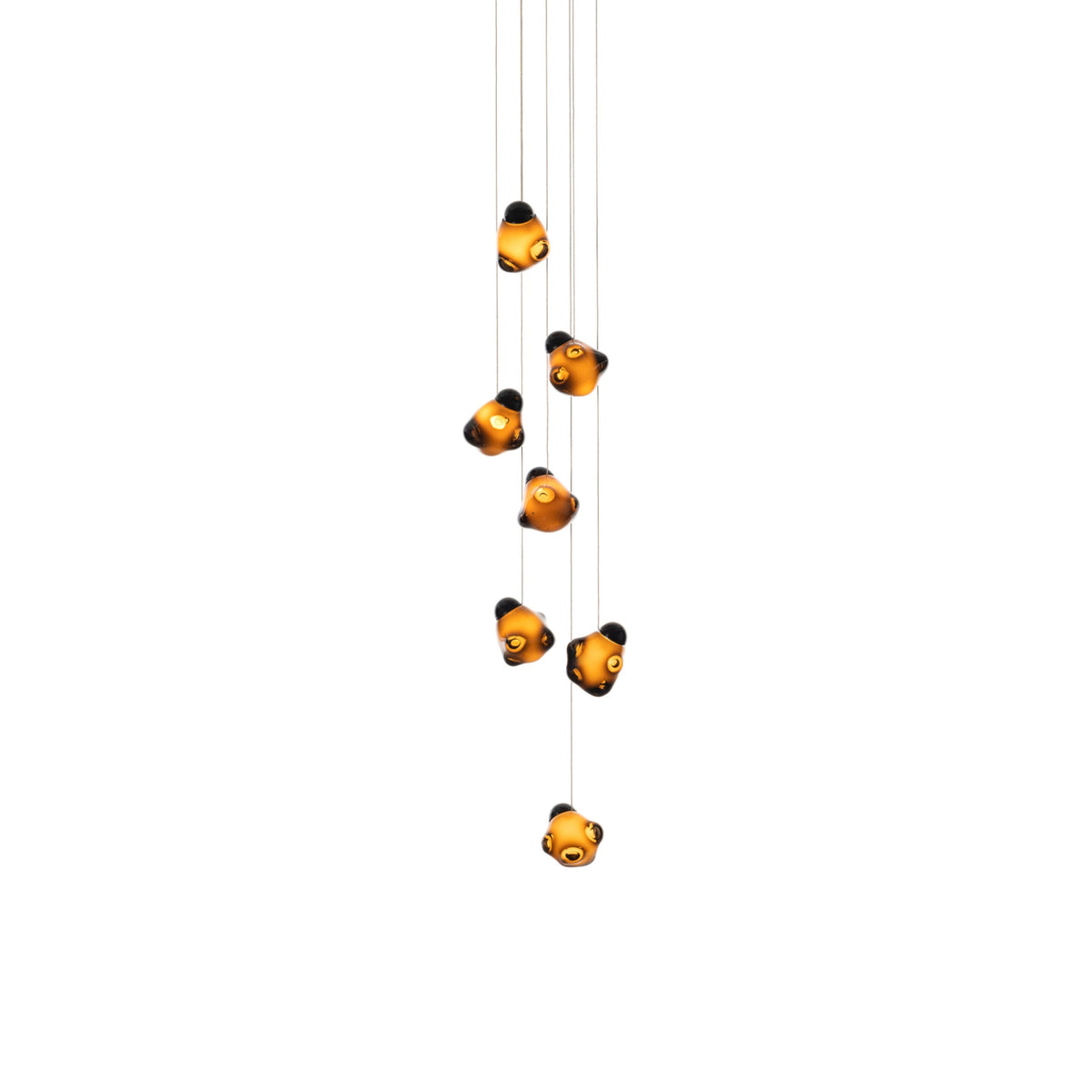 Ice Pier Pendant Lamp - Hand-Blown Sculptural Glass Multi-Pendant Cascade