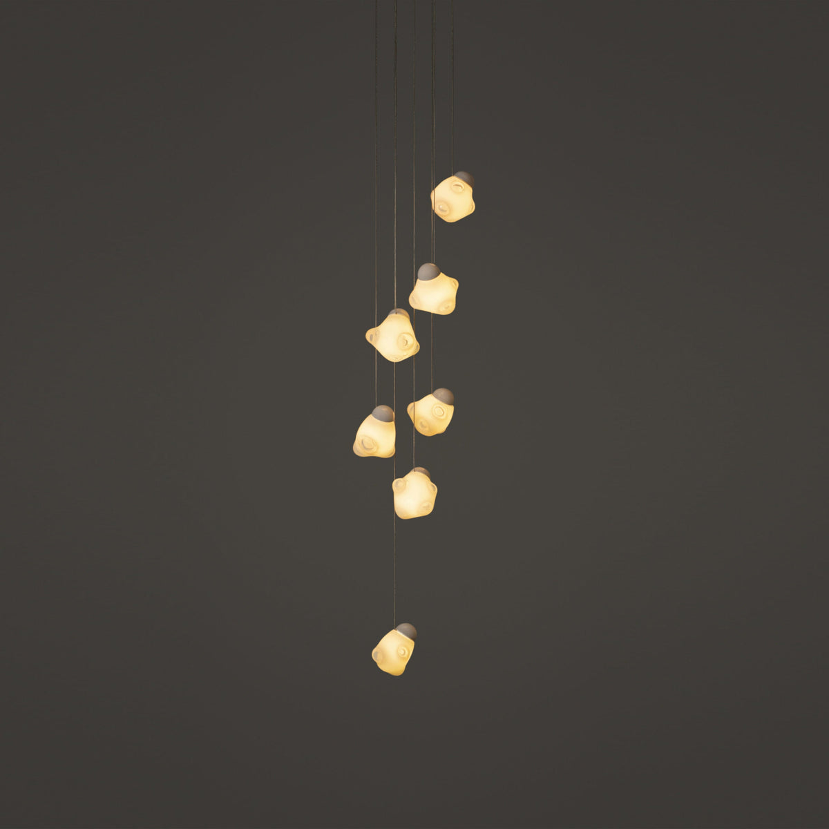Ice Pier Pendant Lamp - Hand-Blown Sculptural Glass Multi-Pendant Cascade