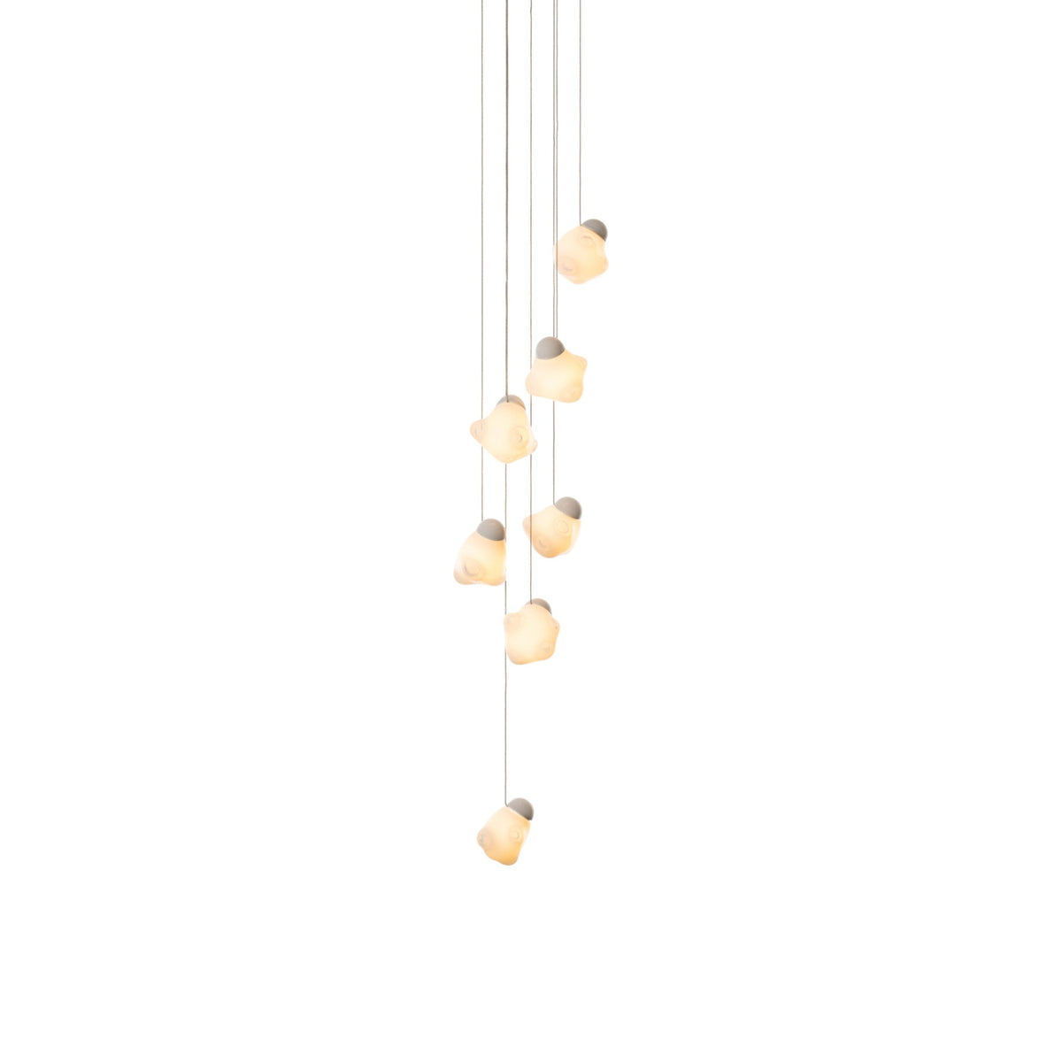 Ice Pier Pendant Lamp - Hand-Blown Sculptural Glass Multi-Pendant Cascade