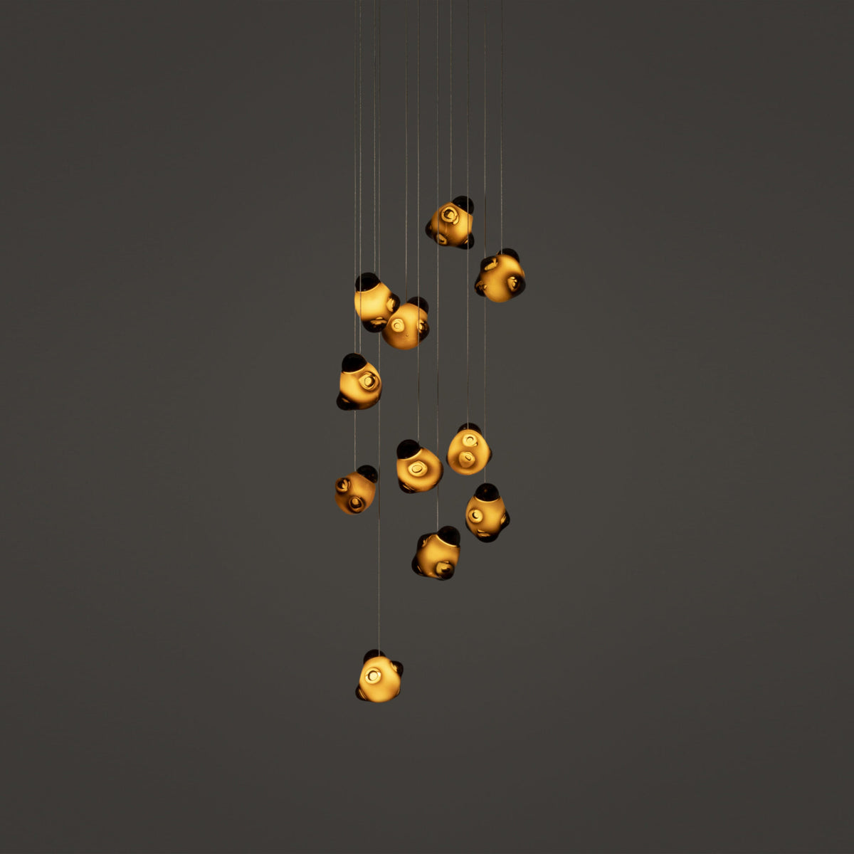 Ice Pier Pendant Lamp - Hand-Blown Sculptural Glass Multi-Pendant Cascade