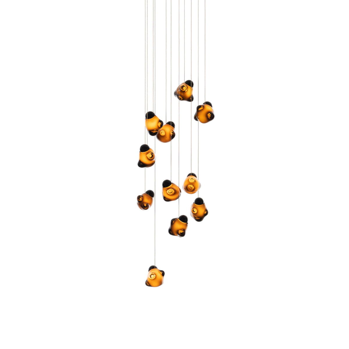 Ice Pier Pendant Lamp - Hand-Blown Sculptural Glass Multi-Pendant Cascade