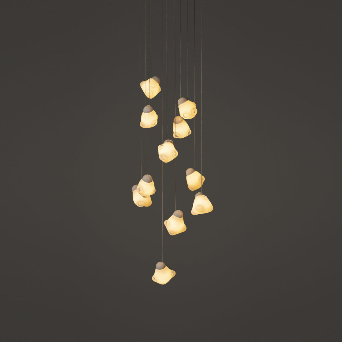Ice Pier Pendant Lamp - Hand-Blown Sculptural Glass Multi-Pendant Cascade