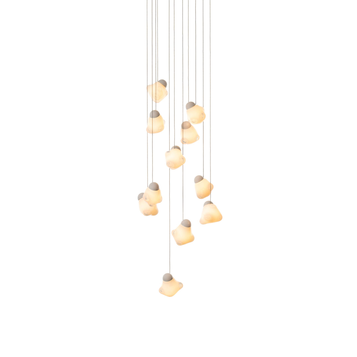 Ice Pier Pendant Lamp - Hand-Blown Sculptural Glass Multi-Pendant Cascade