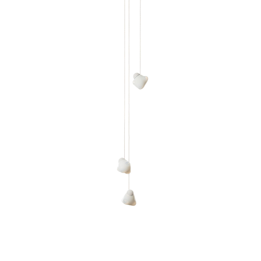 Ice Pier Pendant Lamp - Hand-Blown Sculptural Glass Multi-Pendant Cascade