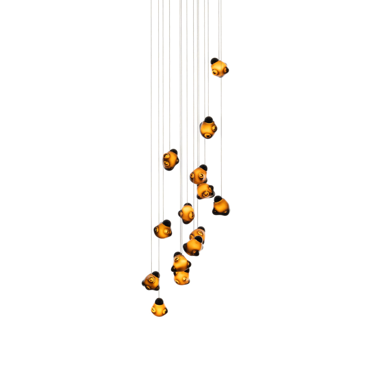 Ice Pier Pendant Lamp - Hand-Blown Sculptural Glass Multi-Pendant Cascade