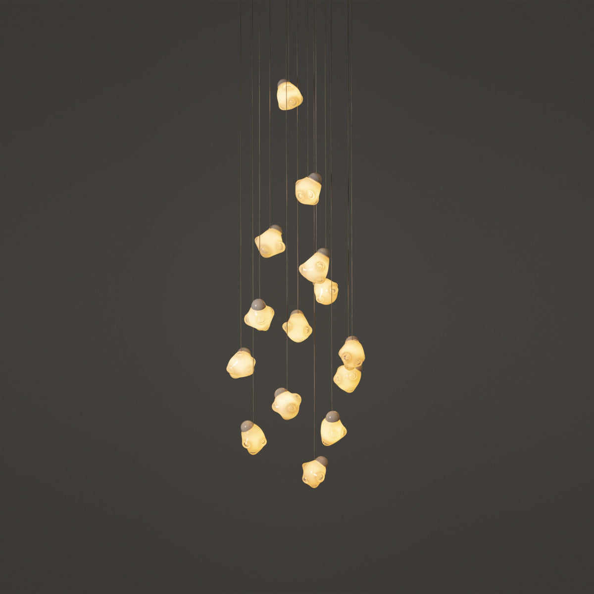 Ice Pier Pendant Lamp - Hand-Blown Sculptural Glass Multi-Pendant Cascade