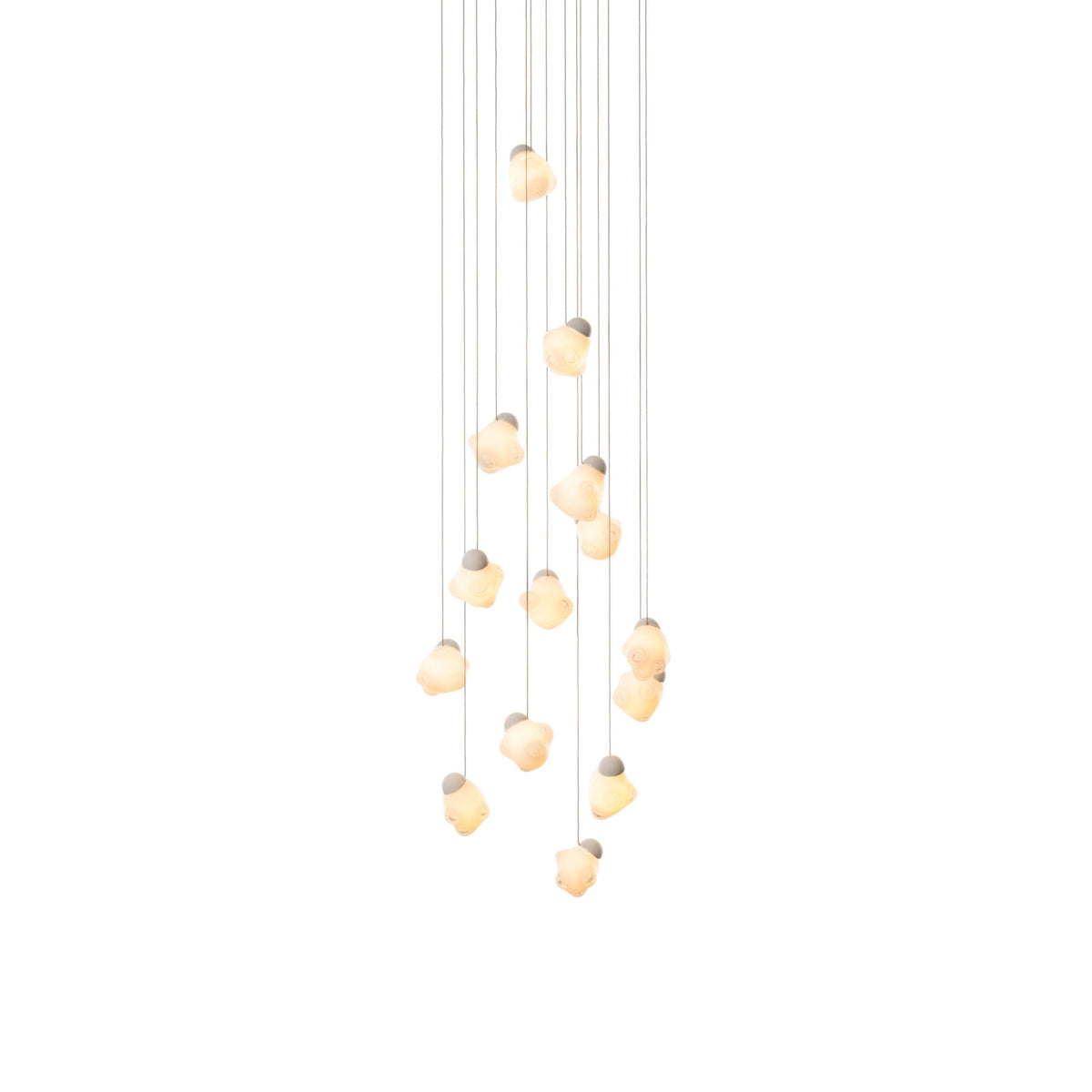 Ice Pier Pendant Lamp - Hand-Blown Sculptural Glass Multi-Pendant Cascade