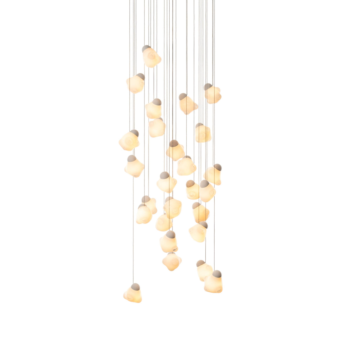 Ice Pier Pendant Lamp - Hand-Blown Sculptural Glass Multi-Pendant Cascade