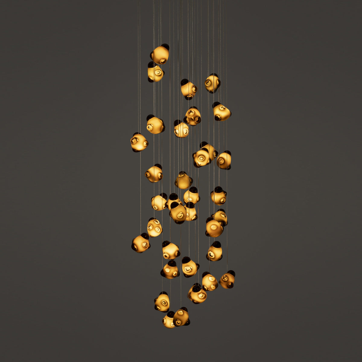 Ice Pier Pendant Lamp - Hand-Blown Sculptural Glass Multi-Pendant Cascade