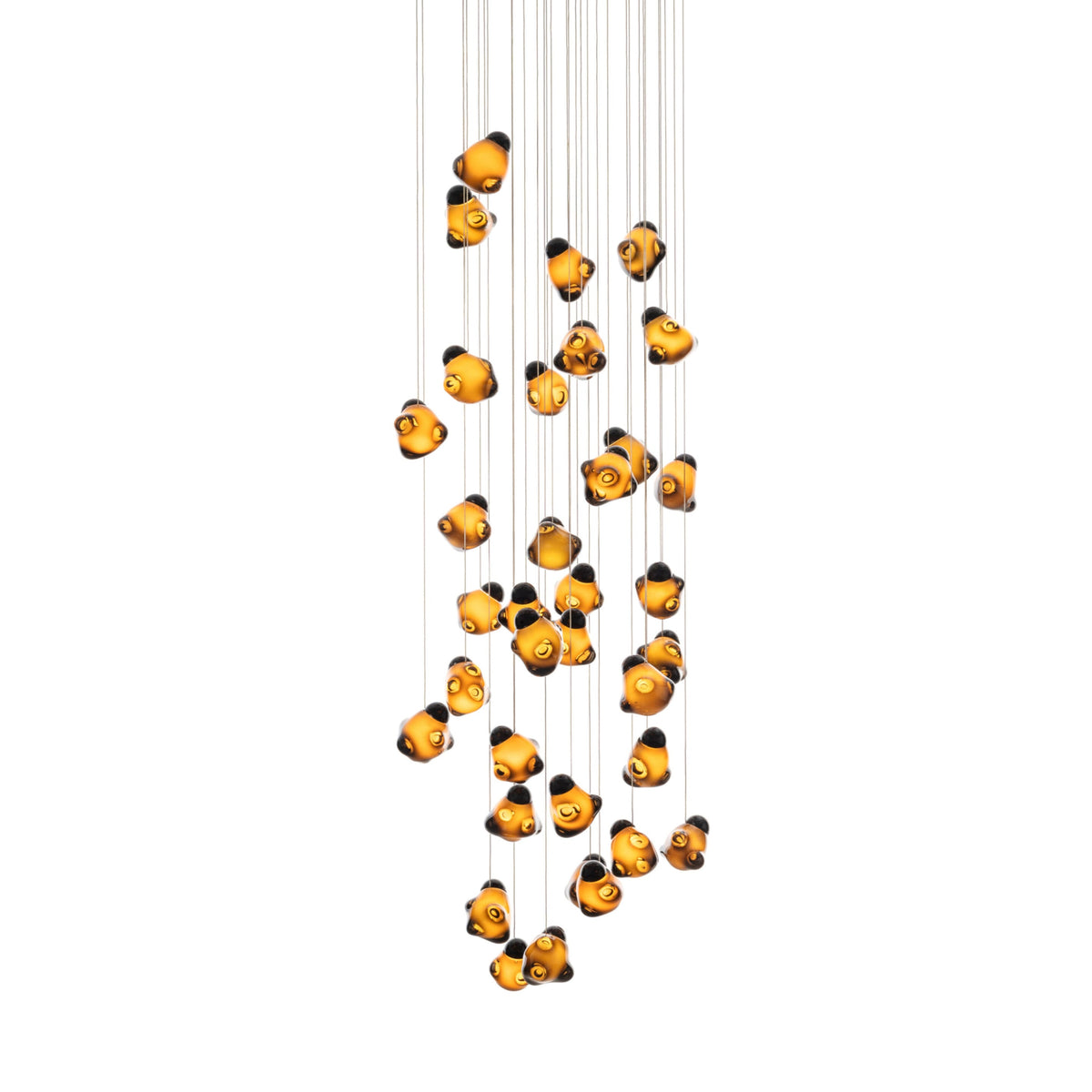 Ice Pier Pendant Lamp - Hand-Blown Sculptural Glass Multi-Pendant Cascade